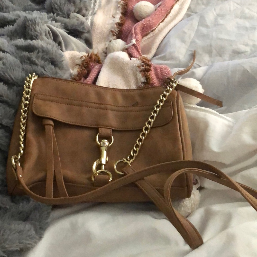 Brown cross body purse